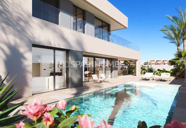 Villas Con Piscina Frente A La Playa En La Zenia Alicante 3