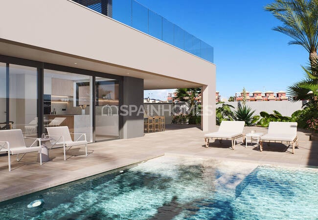 Villa's Met Zwembad Tegenover Het Strand In La Zenia Alicante 2