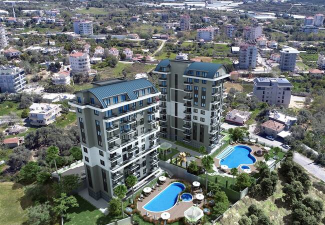 Nouveaux Appartements Résidentiels Avec Piscine À Alanya