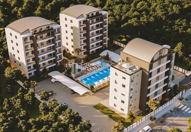 Appartement Vue Sur Piscine Dans Résidence De Luxe À Antalya