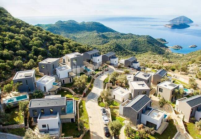 Villa Prête À Emménager Avec Vue Mer À Antalya Kas