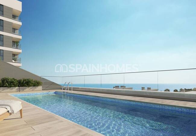 Strandlägenheter I Ett Komplex Med Pool I Barcelona