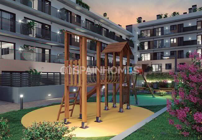 شقق مستدامة في مجمع سكني مع مسبح في برشلونة تيراسا 4