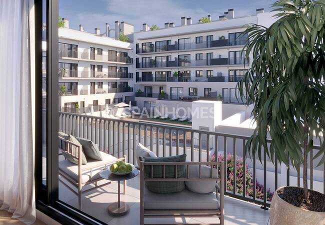 شقق مستدامة في مجمع سكني مع مسبح في برشلونة تيراسا 5