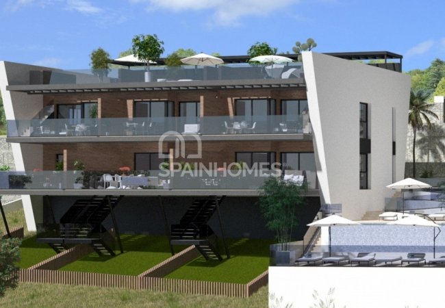 Finestrat Alicante’de Dağ ve Deniz Manzaralı Modern Daireler 2