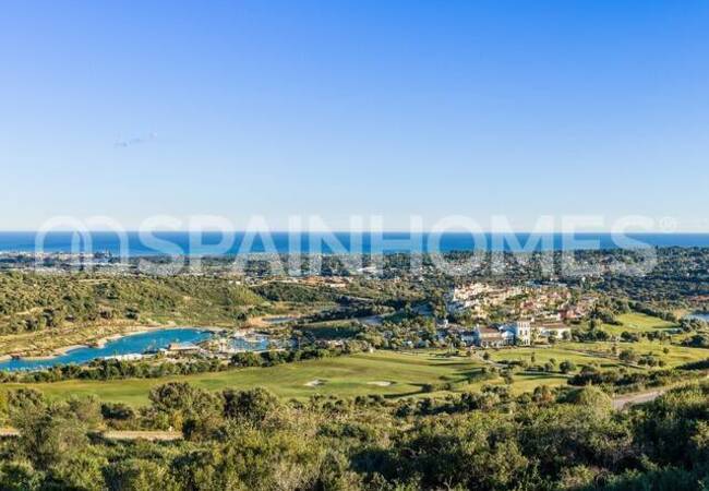 Panoramautsikt Över Havet Och Golfbanan I Sotogrande Cádiz