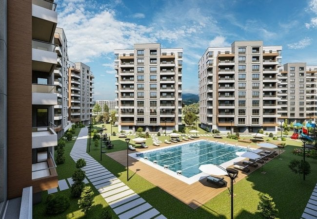 central apartments next to main road in nilufer bursa