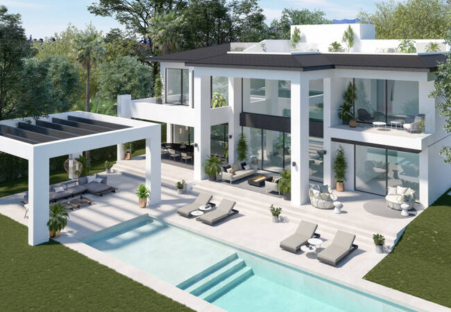 Villor Med Elegant Design Och Havsutsikt I Marbella 1