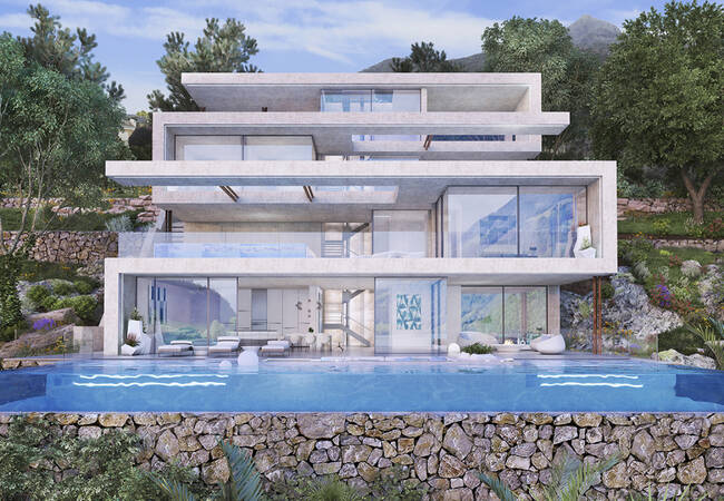 Villa Med Havsutsikt Och Bra Kvalitet I Marbella Istan 1