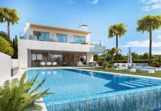 Marbella'da Akıllı Tasarımlı Sonsuzluk Havuzlu Villa 1
