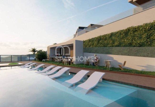 Torrox Málaga'da Modern Tasarımlı Deniz Manzaralı Daireler 6