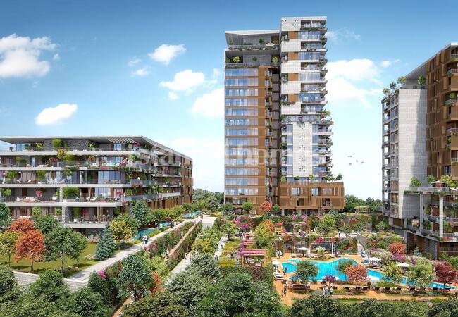 آپارتمان های استانبول با مناطق مجتمع سبز در عمرانیه