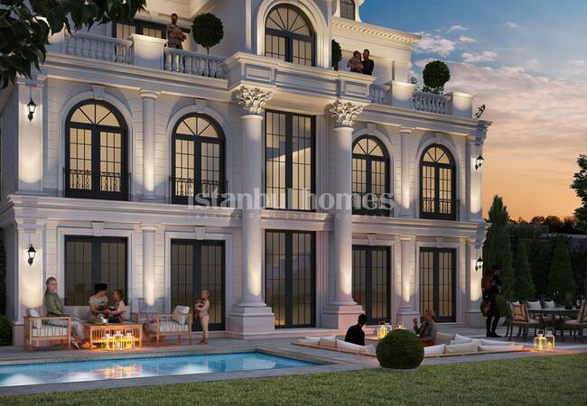 Neoclassical Style Triplex Houses in Tuzla Istanbul