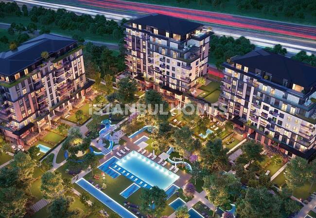 Квартиры с Видом на Город в Комплексе в Сарыере 1