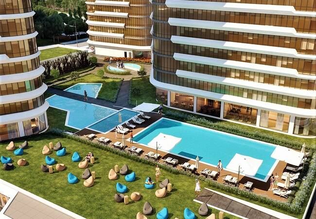 Under Construction Luxe Apartment in Luxury Complex in Kadikoy 1