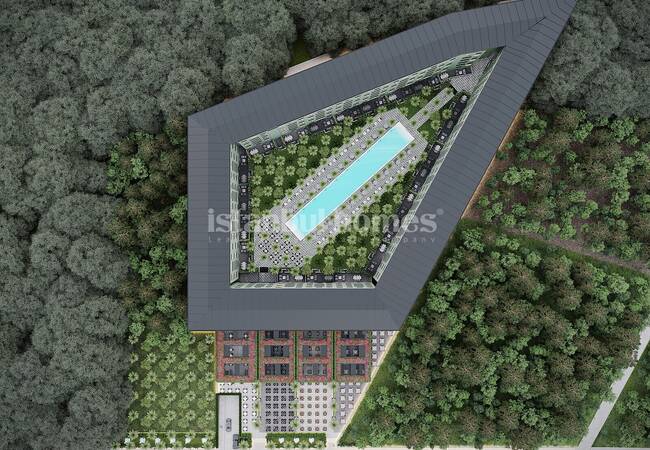 Eyüpsultan'da Lüks Site İçinde Orman Manzaralı Şık Daireler 1