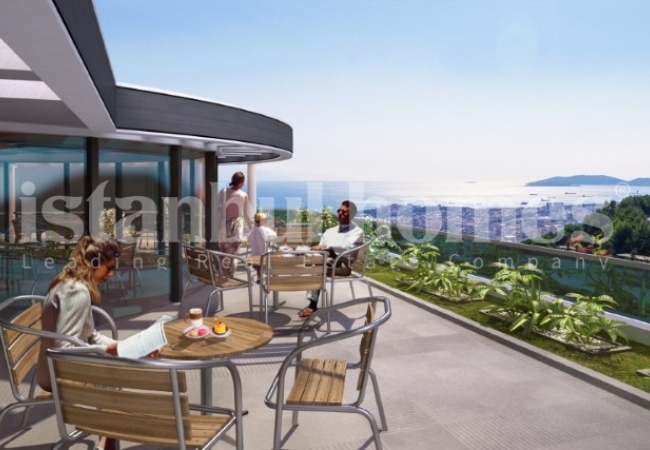İstanbul Pendik'te Deniz Manzaralı Teraslı Satılık Daireler 1