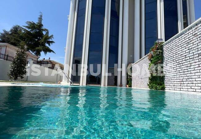 伊斯坦布尔 Buyukcekmece 的海景别墅和私人游泳池 3