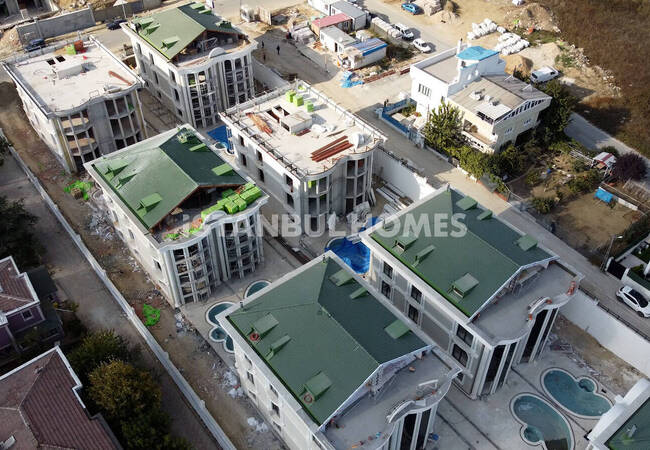 伊斯坦布尔 Buyukcekmece 的海景别墅和私人游泳池 10