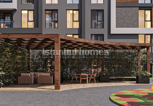 آپارتمان هایی در یک مجتمع با استخر در نزدیکی فرودگاه در استانبول، پندیک 11