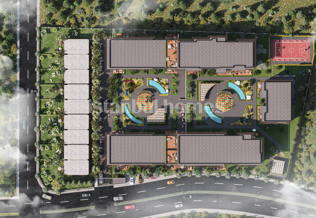 آپارتمان هایی در یک مجتمع با استخر در نزدیکی فرودگاه در استانبول، پندیک 3