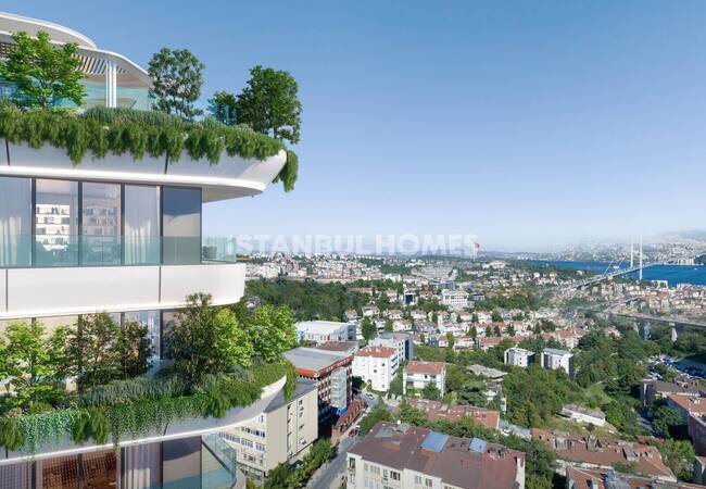 Beşiktaş Barbaros Bulvarı Üzerinde Boğaz Manzaralı Daireler 3