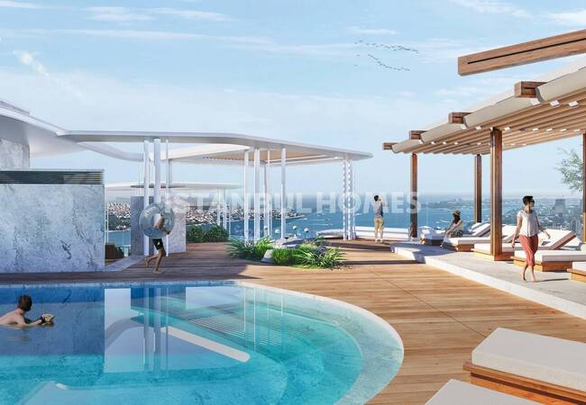 Beşiktaş Barbaros Bulvarı Üzerinde Boğaz Manzaralı Daireler 6