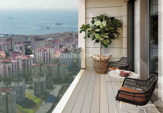 Sea View Apartments Close to Marina in Istanbul Beylikduzu
