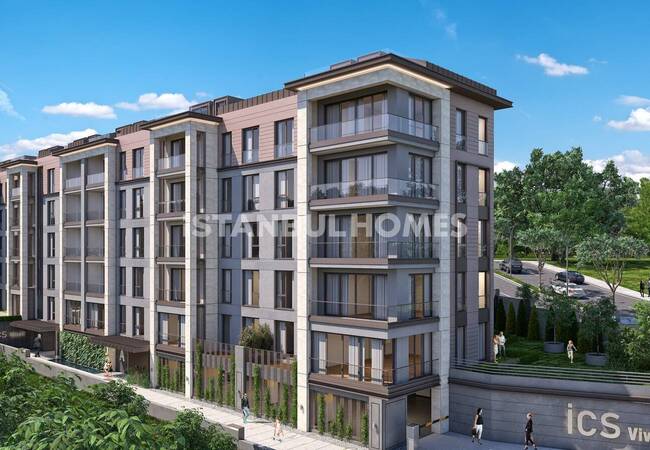 شقق في مجمع يقدم حياة على جانب الغابة في إسطنبول إيوبسلتان 2