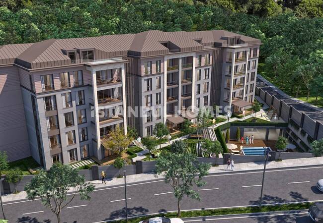 شقق في مجمع يقدم حياة على جانب الغابة في إسطنبول إيوبسلتان 3