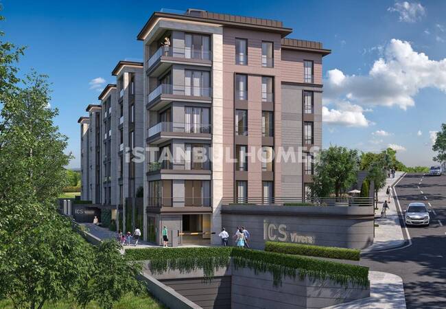 شقق في مجمع يقدم حياة على جانب الغابة في إسطنبول إيوبسلتان 4