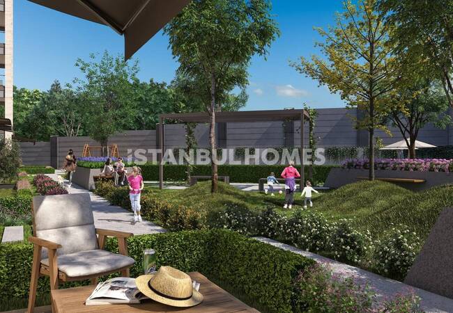 شقق في مجمع يقدم حياة على جانب الغابة في إسطنبول إيوبسلتان 6