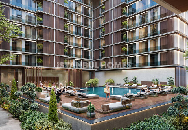 Sea View Apartments in Complex with Pool in Istanbul Tuzla 14