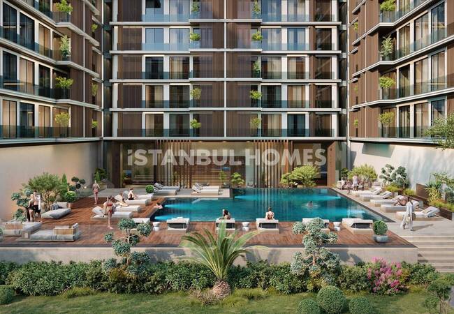 Sea View Apartments in Complex with Pool in Istanbul Tuzla 15