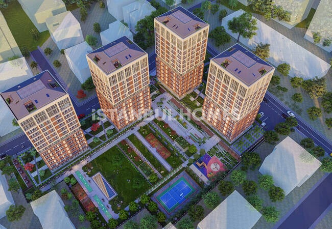 Квартиры в Кадыкёе, Стамбул, с видом на город в комплексе с бассейном 3