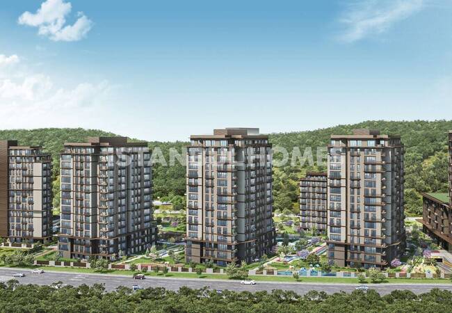 آپارتمان های شیک در یک پروژه با امکانات رفاهی در ساریر استانبول 1