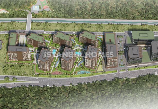 آپارتمان های شیک در یک پروژه با امکانات رفاهی در ساریر استانبول 7