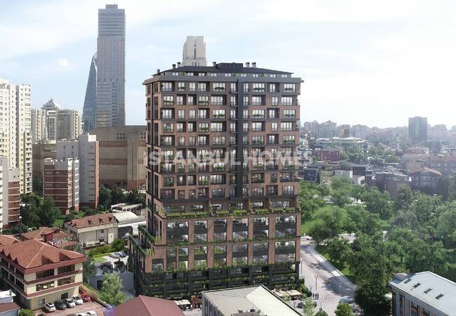 Flats in a Secured Complex Near Metro Station in Istanbul Atasehir