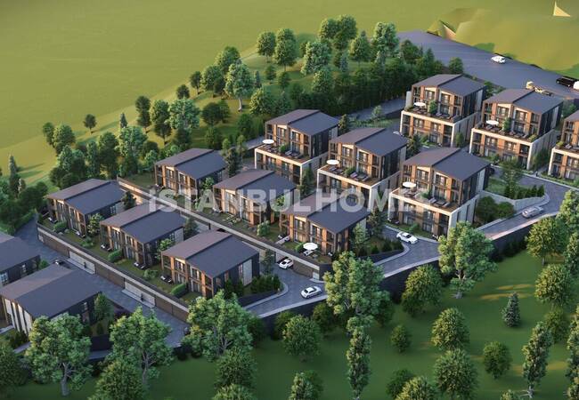 Detached Twin Homes Project in Başakşehir Bahçeşehir 1