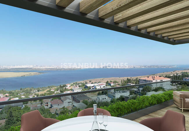 آپارتمان‌های مشرف به دریاچه با استخر و پارکینگ در استانبول آوجیلار 2