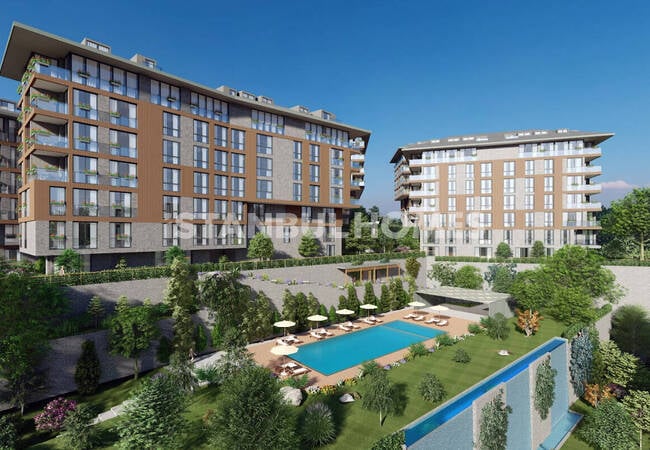 شقق أنيقة في مجمع مع مسبح في أوسكودار، إسطنبول 3