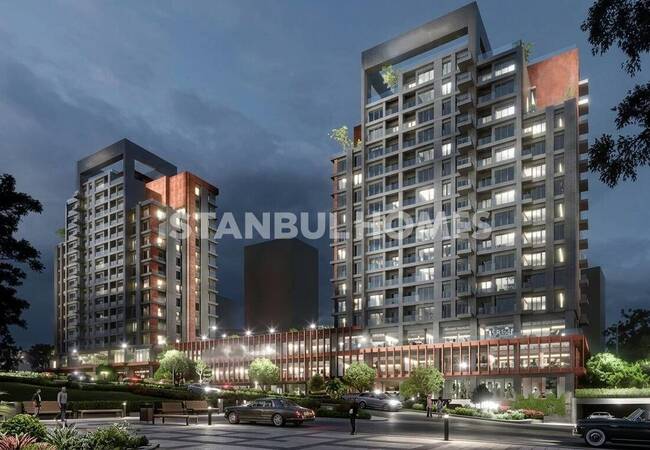 Apartments in a Complex Near Metro Station in Umraniye Istanbul 1