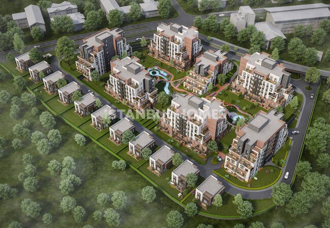 Flats in a Complex with Pool Near Canal Istanbul in Avcılar 2