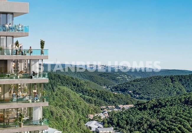 Forest-view Apartments in a Prestigious Complex in Istanbul Sariyer 4