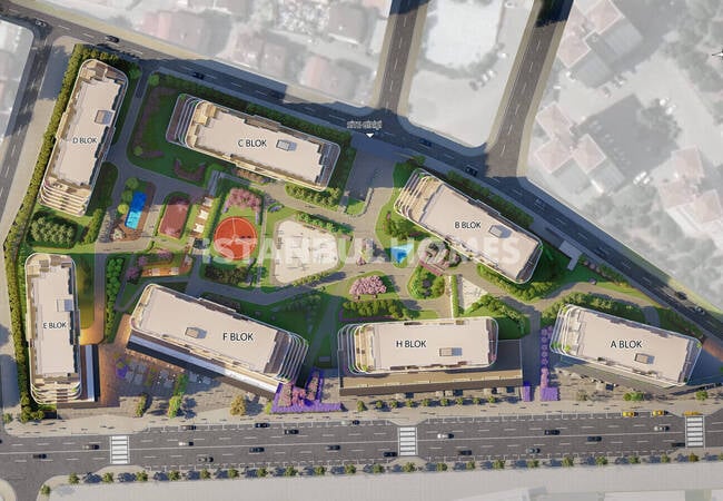 Apartments in a Complex with Pool Close to Metro in Kartal Istanbul 8