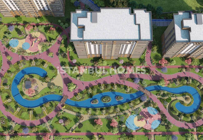 Apartments in a Complex with Lake View in İstanbul Avcılar 8