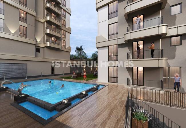 Elegant Different-sized Apartments Near the Airport in Pendik 11