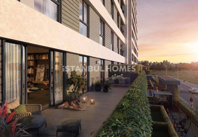 Spacious Apartments with Terraces in a Complex in Kağıthane 1
