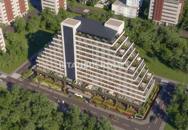 Spacious Apartments with Terraces in a Complex in Kağıthane
