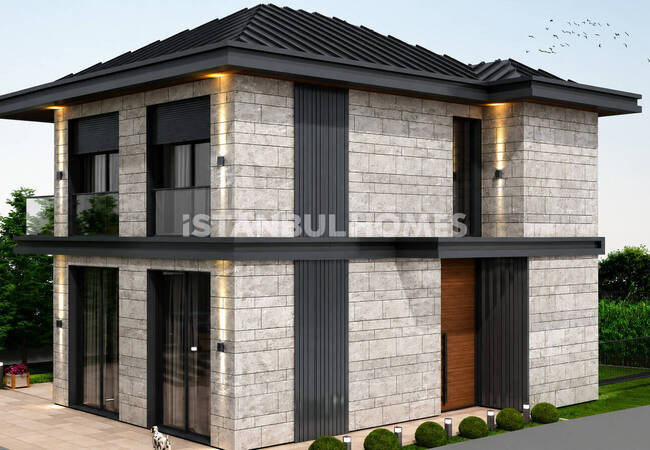 Detached Villas with Private Pool and Parking in Istanbul Beykoz 1